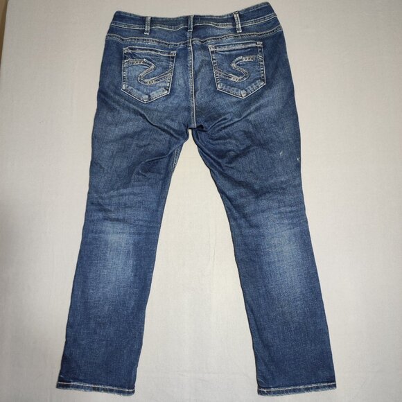 Silver Jeans Elyse women's size SZ14/L30 denim blue colour straight leg - Picture 3 of 14